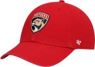 '47 Men's '47 Red Florida Panthers Logo Clean Up Adjustable Hat