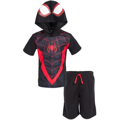 Spider-Man Cosplay 2-Piece Hooded Tee and Shorts Set