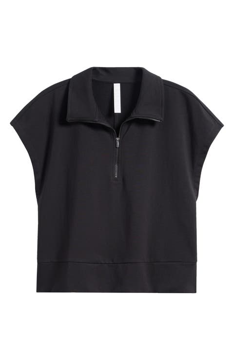 Tempo Terry Half Zip Short Sleeve Sweatshirt
