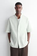 COS Grandad-collar Short-sleeved Shirt