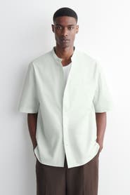COS Grandad-collar Short-sleeved Shirt