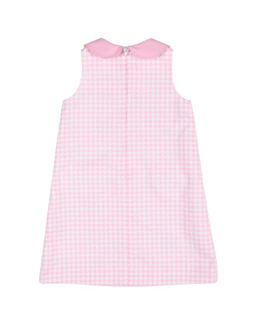 Florence Eiseman Houndstooth Dress With Bow Pockets In Pink