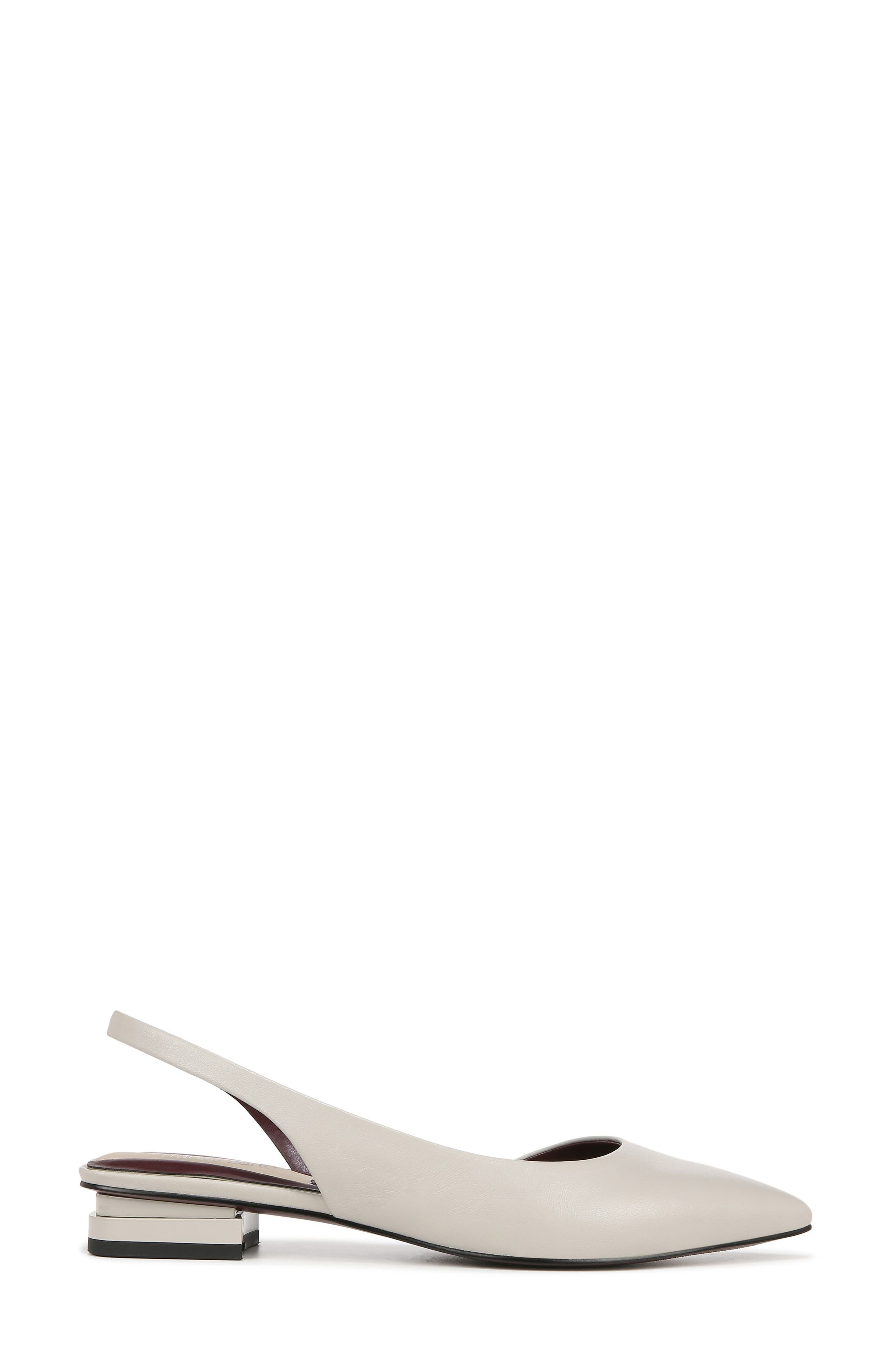Tyra Pointed Toe Slingback Flat, Alternate, color, STONE