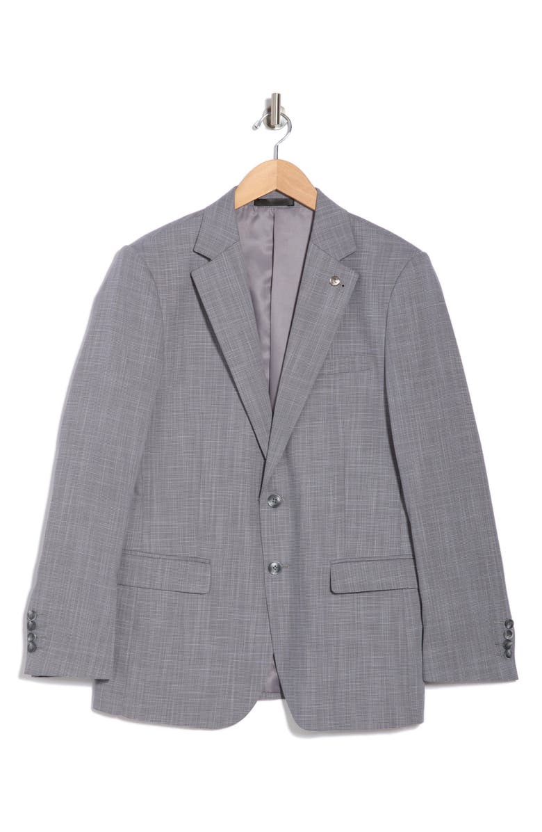 Tahari Slim Fit Sharkskin Blazer, Alternate, color, Grey