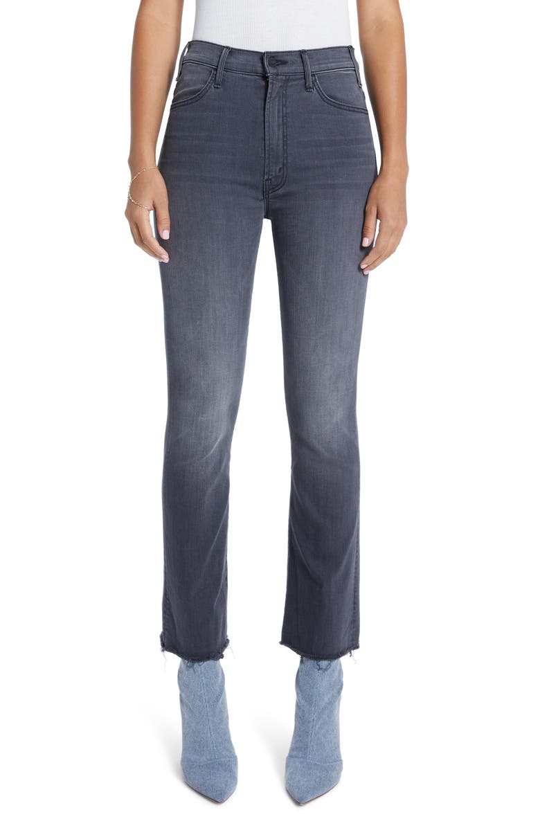 MOTHER The Hustler High Waist Ankle Fray Jeans, Main, color, 