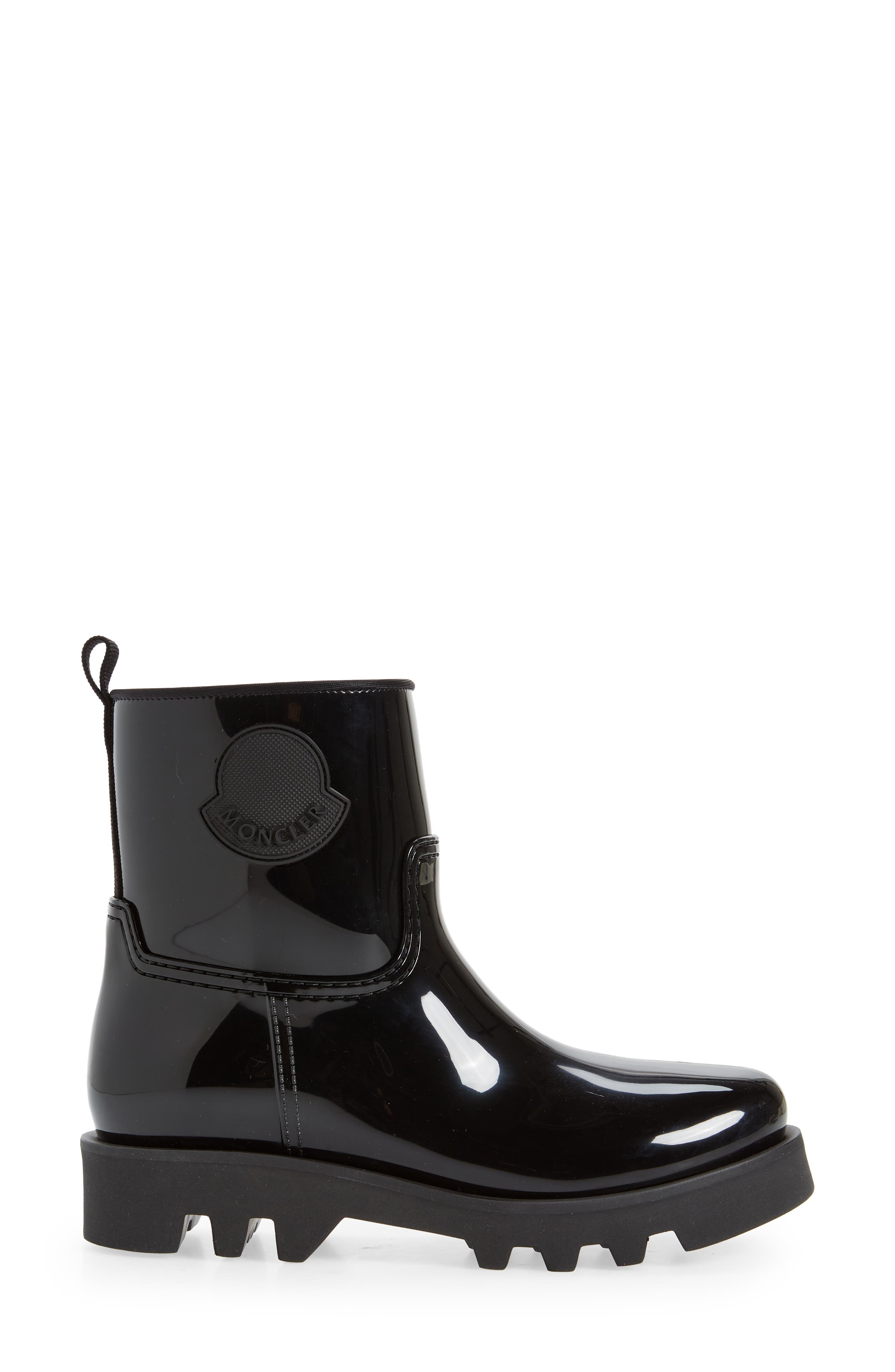 Moncler Ginette Logo Waterproof Rain Boot, Alternate, color, 