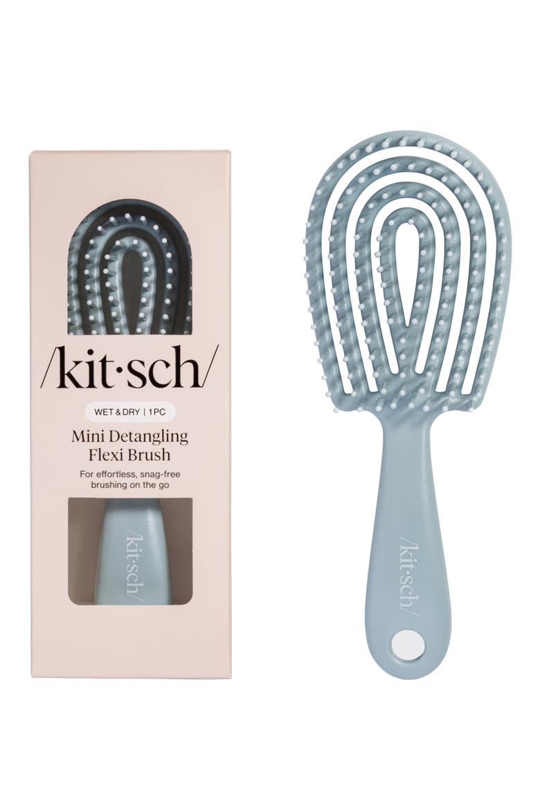 Mini Detangling Flexi Brush, Main, color, HAZE BLUE