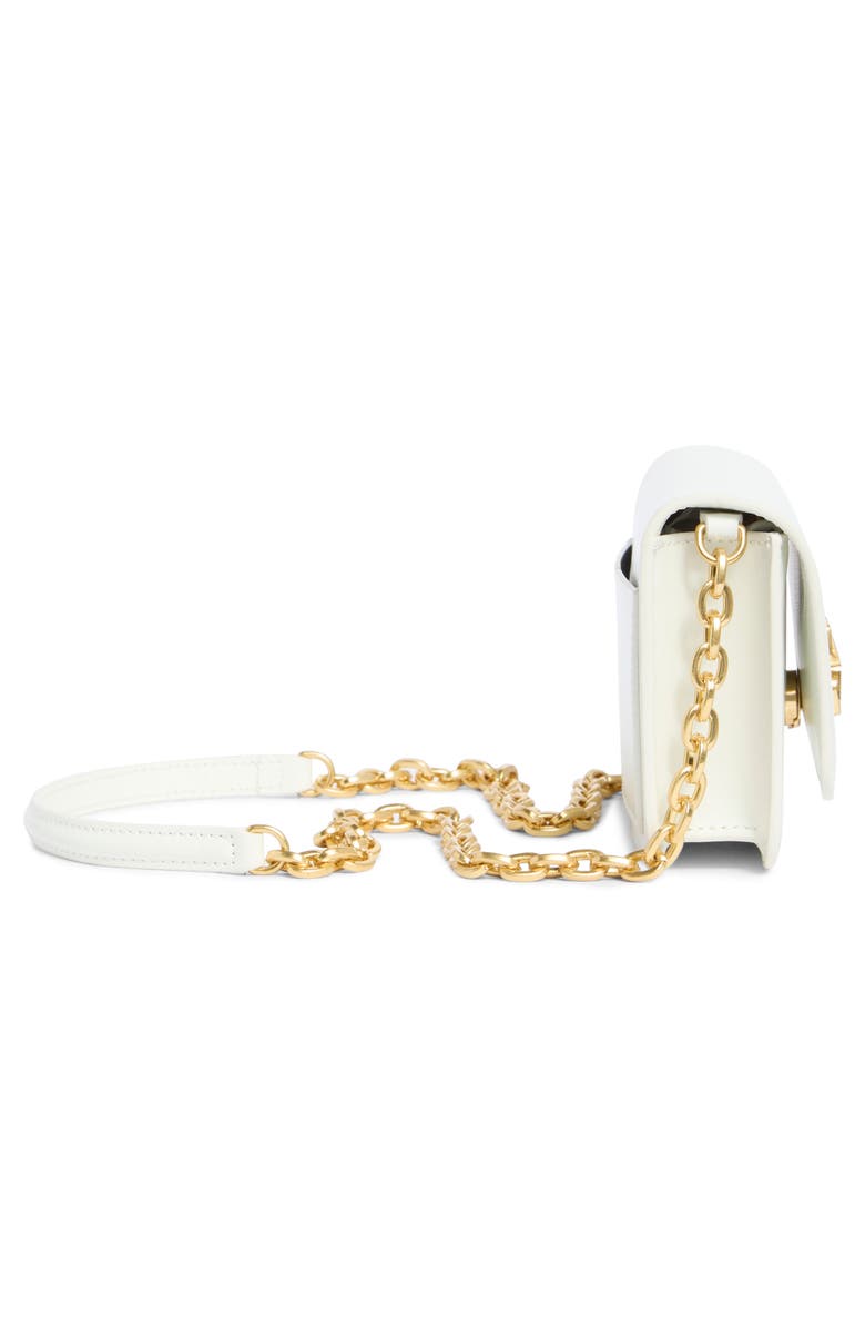 Off-White Jitney Leather Wallet on a Chain, Alternate, color, White