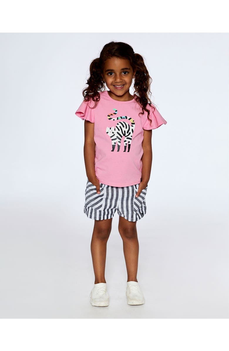 Deux par Deux Baby Girl's Organic Cotton Jersey Top Bubble Gum Pink, Alternate, color,