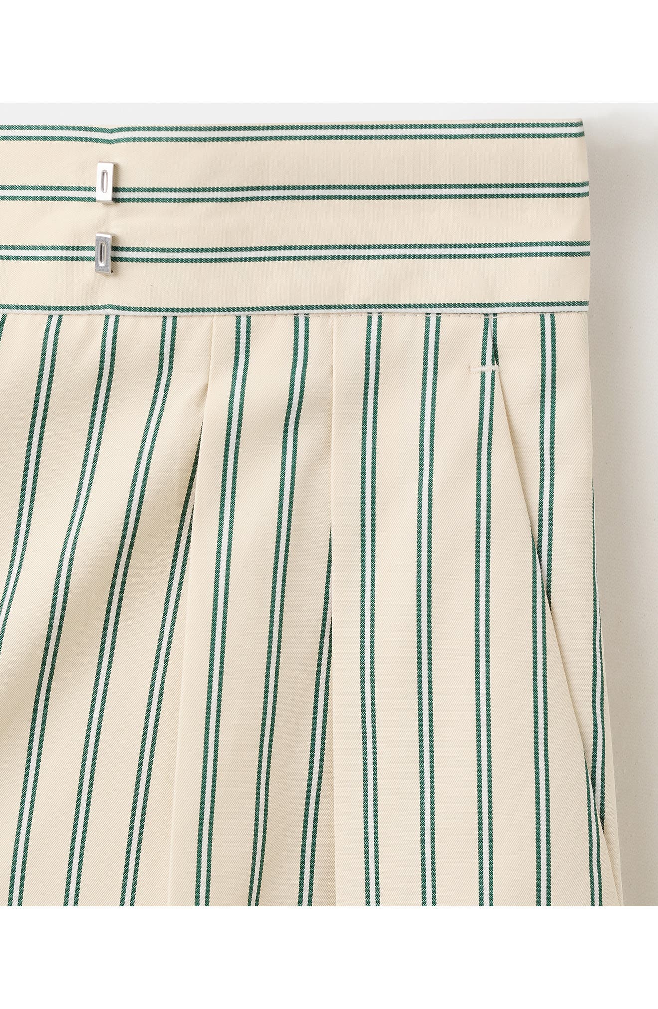 MANGO Stripe Pleat Straight Leg Pants — фото 8