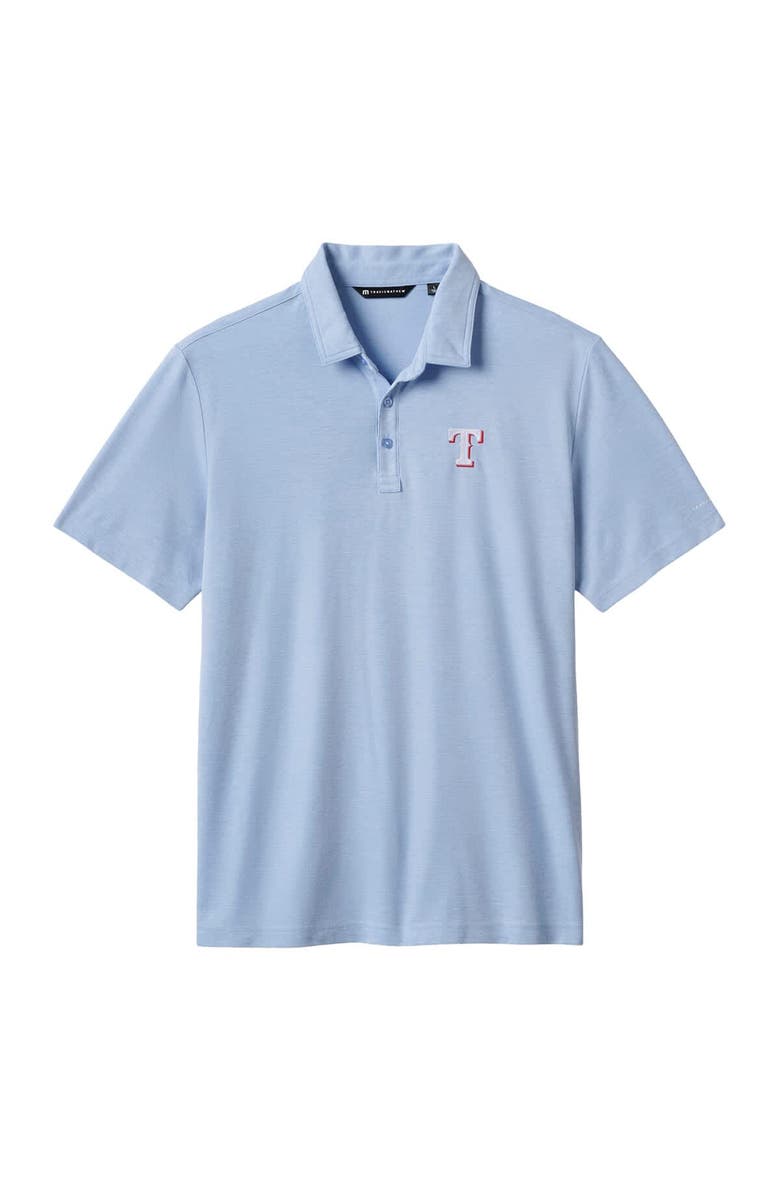 TravisMathew Men's TravisMathew Heather Blue Texas Rangers Playoff Pitch Polo, Alternate, color, Heather Blue