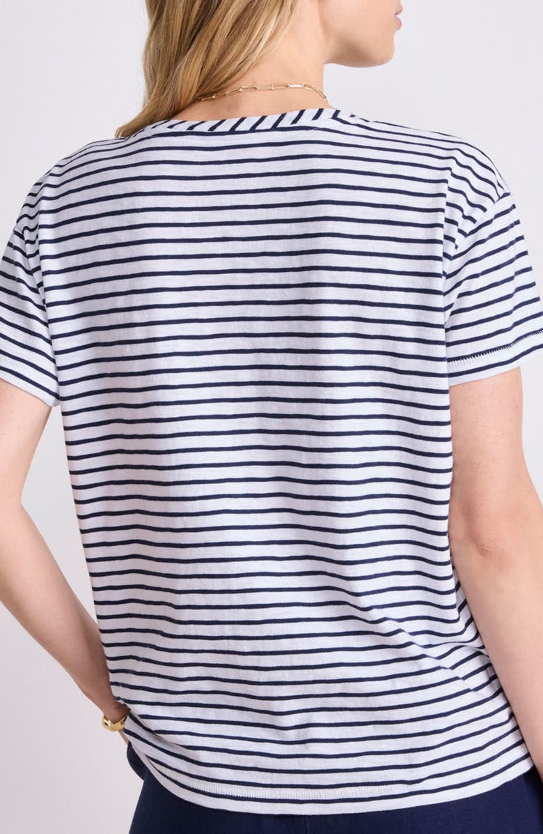 vineyard vines Relaxed Cotton Slub T-Shirt, Alternate, color, Stripe White/ Navy
