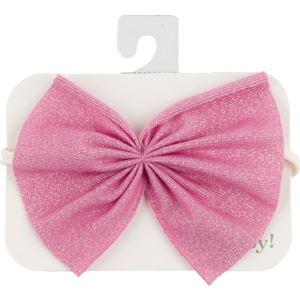 OH BABY OH BABY! SPARKLE GATHERED BOW ON NYLON HEADBAND