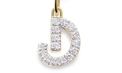 Monica Vinader Lab Created Diamond Initial Pendant Necklace In Green