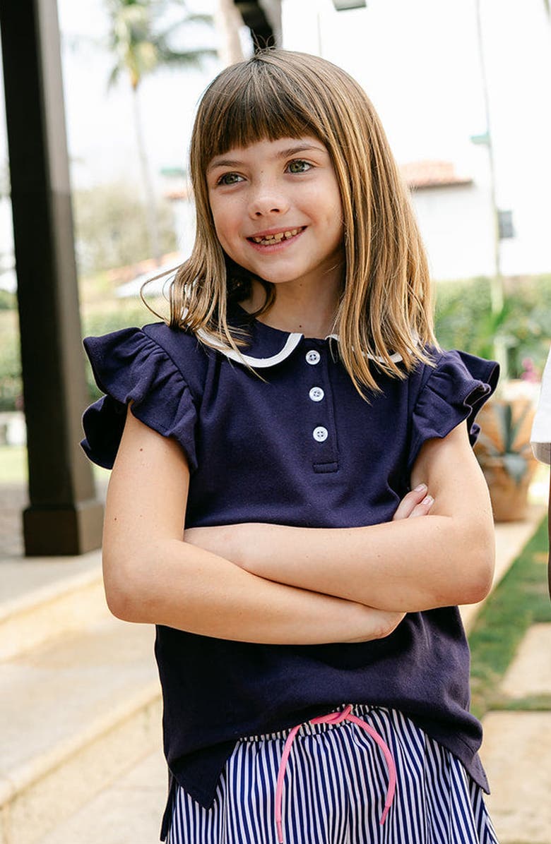 Little Paper Kids Sophie Polo, Alternate, color, Navy