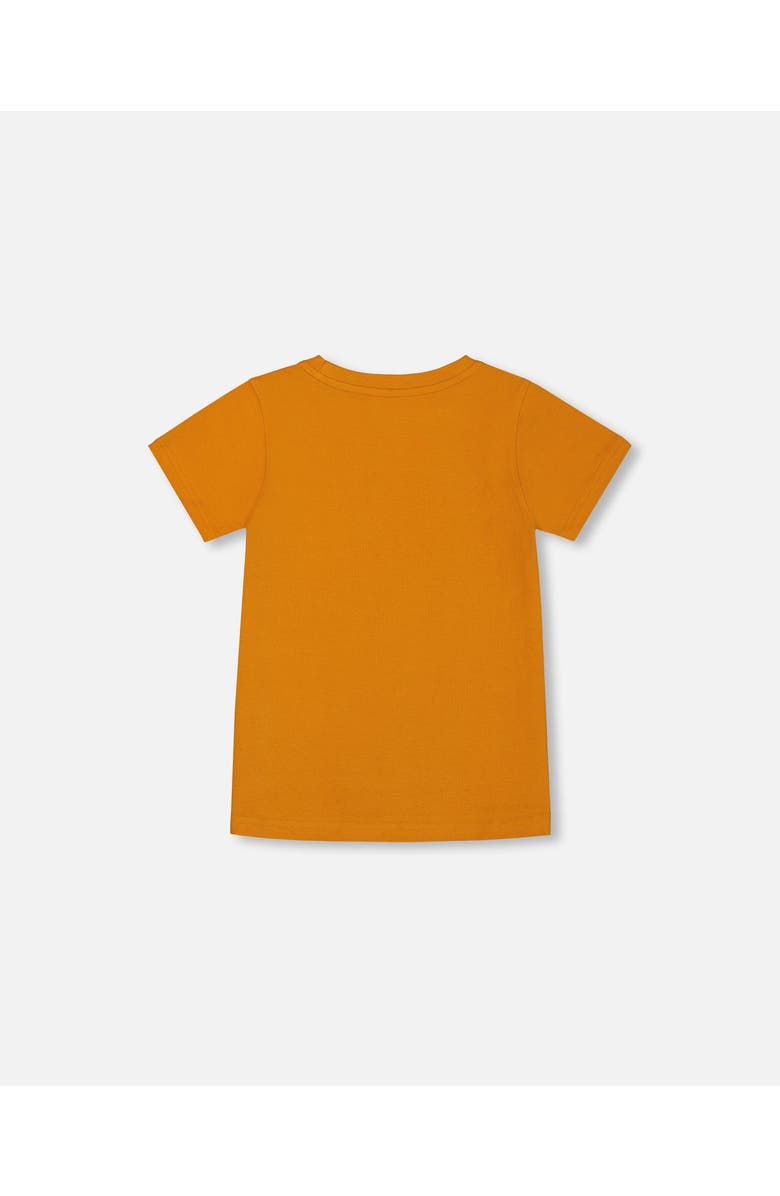 Deux par Deux Boy's Organic Cotton Tee Vibrant Orange And Blue Vespa, Alternate, color,