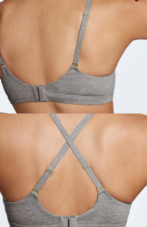 Pepper Supima Cotton Wirefree Bra In Gray