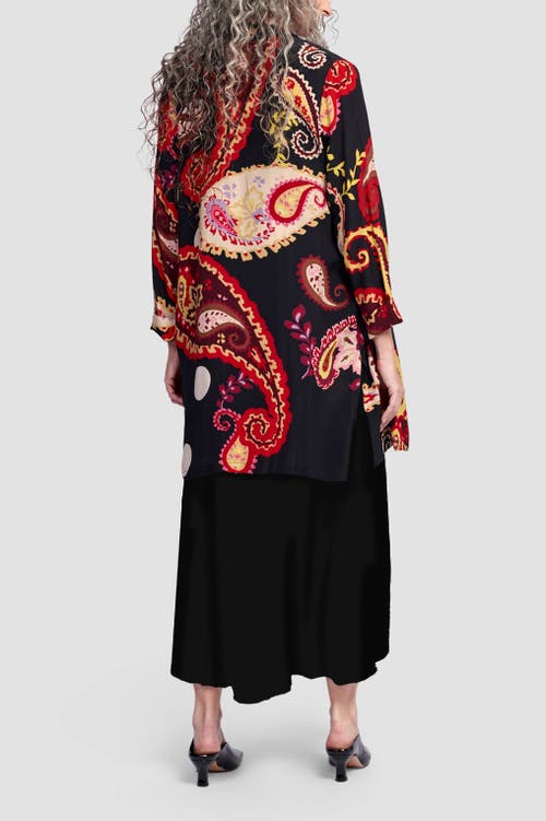 ALEMBIKA ALEMBIKA FIESTA PRINT KIMONO INSPIRED KNEE LENGTH LIGHT JACKET
