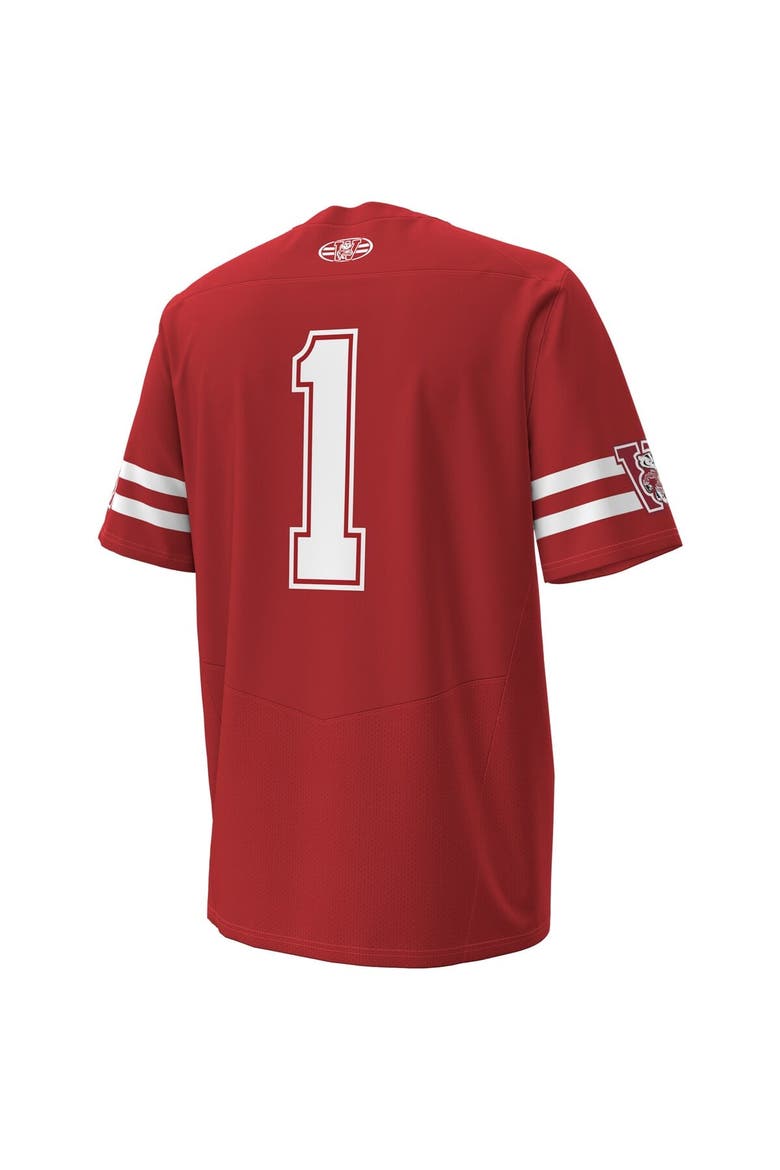 Men's Under Armour #1 Red Wisconsin Badgers 1980 Throwback Home Replica Game Jersey, Alternate, color, Red