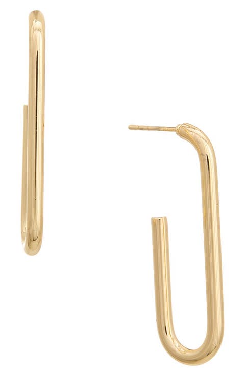 Paper Clip Hoop Earrings