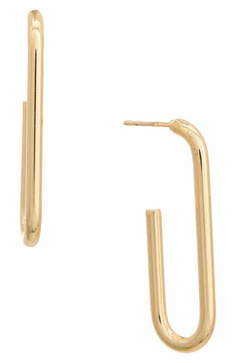 Juvell Paper Clip Hoop Earrings