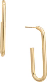 Juvell Paper Clip Hoop Earrings