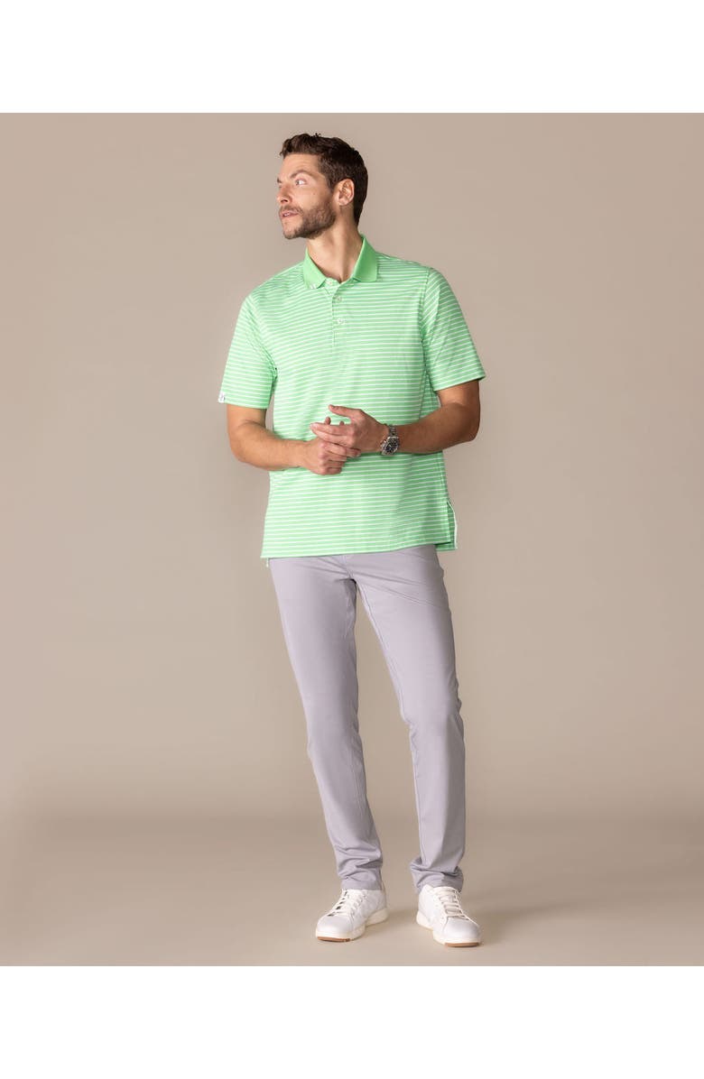 ASHWORTH GOLF 2Bar Stripe Polo, Alternate, color, Wasabi/White
