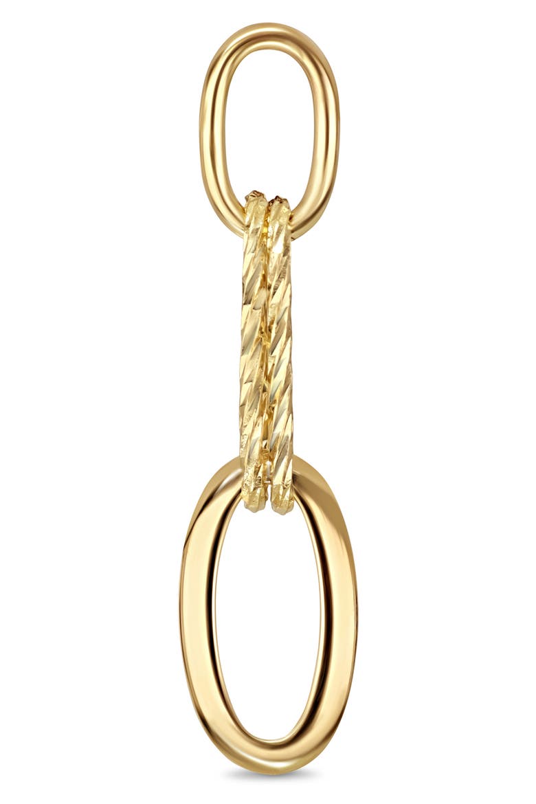 14K Yellow Gold Oval Link Linear Drop Earrings, Alternate, color, 14K YELLOW GOLD
