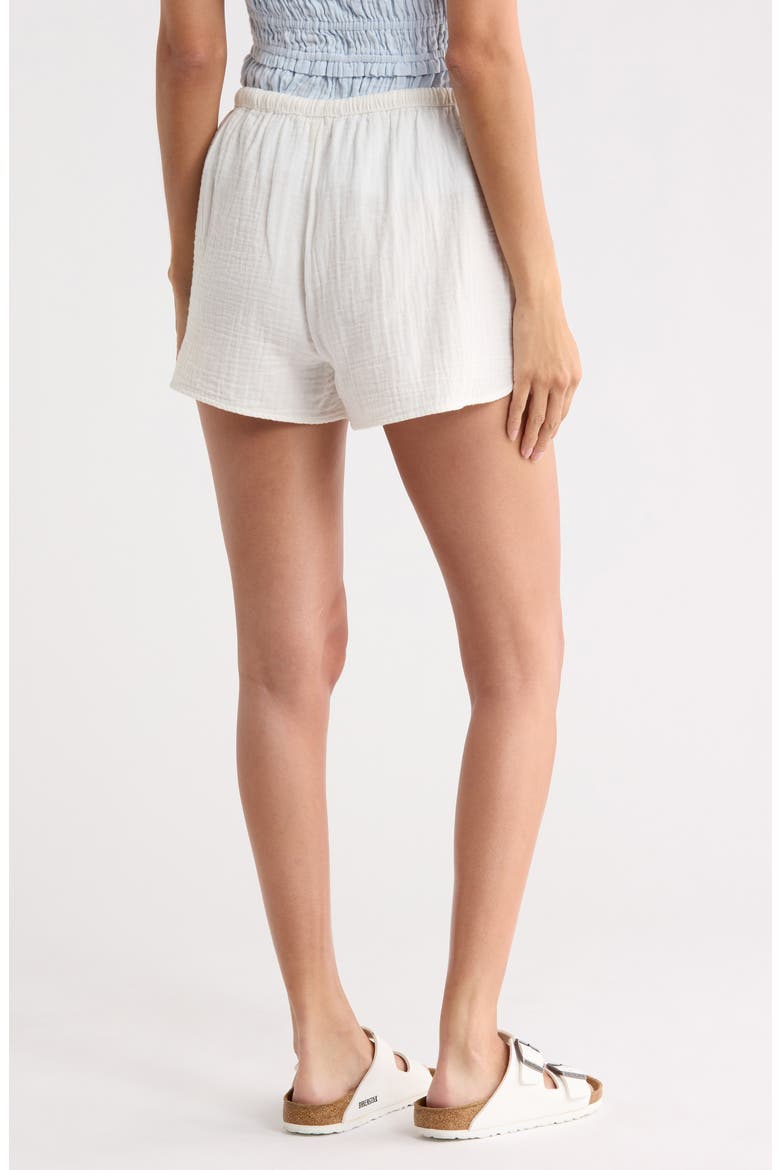 Cotton Gauze Summer Shorts, Alternate, color, IVORY