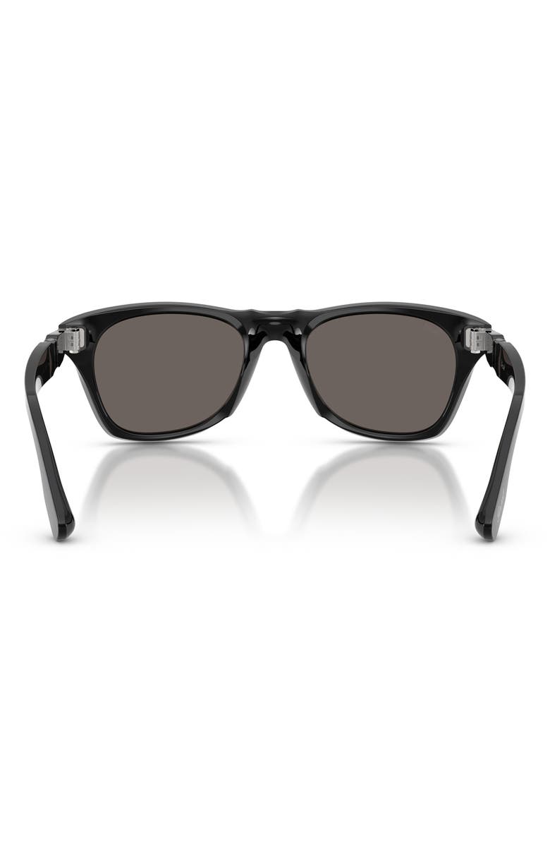 Persol 51mm Phantos Sunglasses, Alternate, color, Black / Dark Gryey