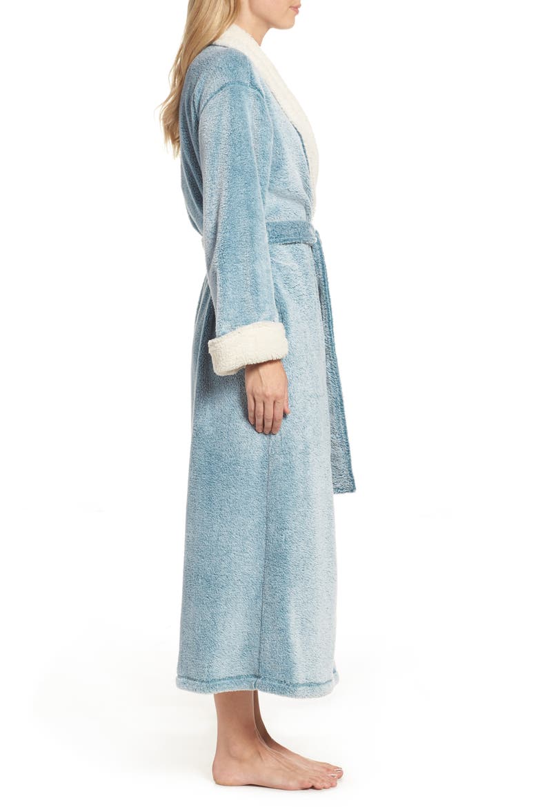 Plush Velour Robe, Alternate, color, LIGHT BLUE