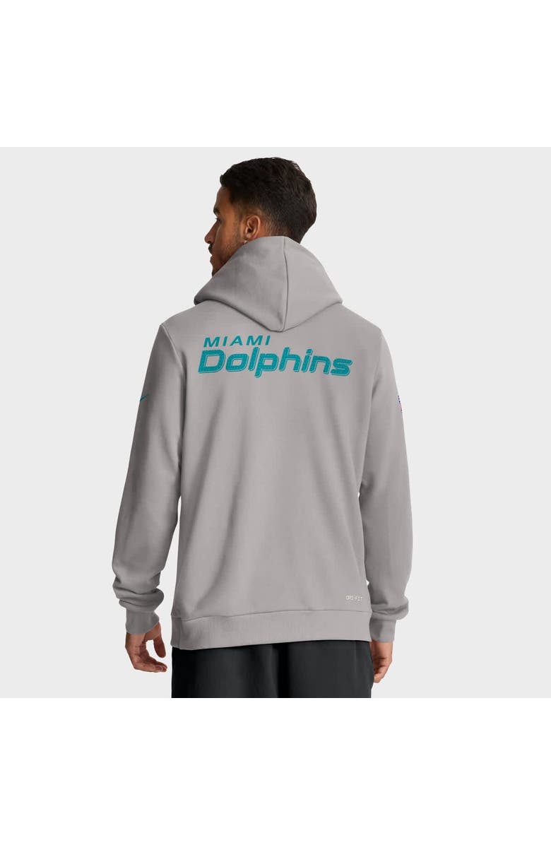 Nike Men's Nike Charcoal Miami Dolphins Sideline Standard Issue Initial Home Dri-FIT Hoodie, Alternate, color, Charcoal