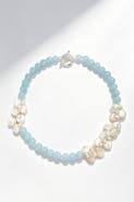 Classicharms Aquamarine & Pearl Choker Necklace