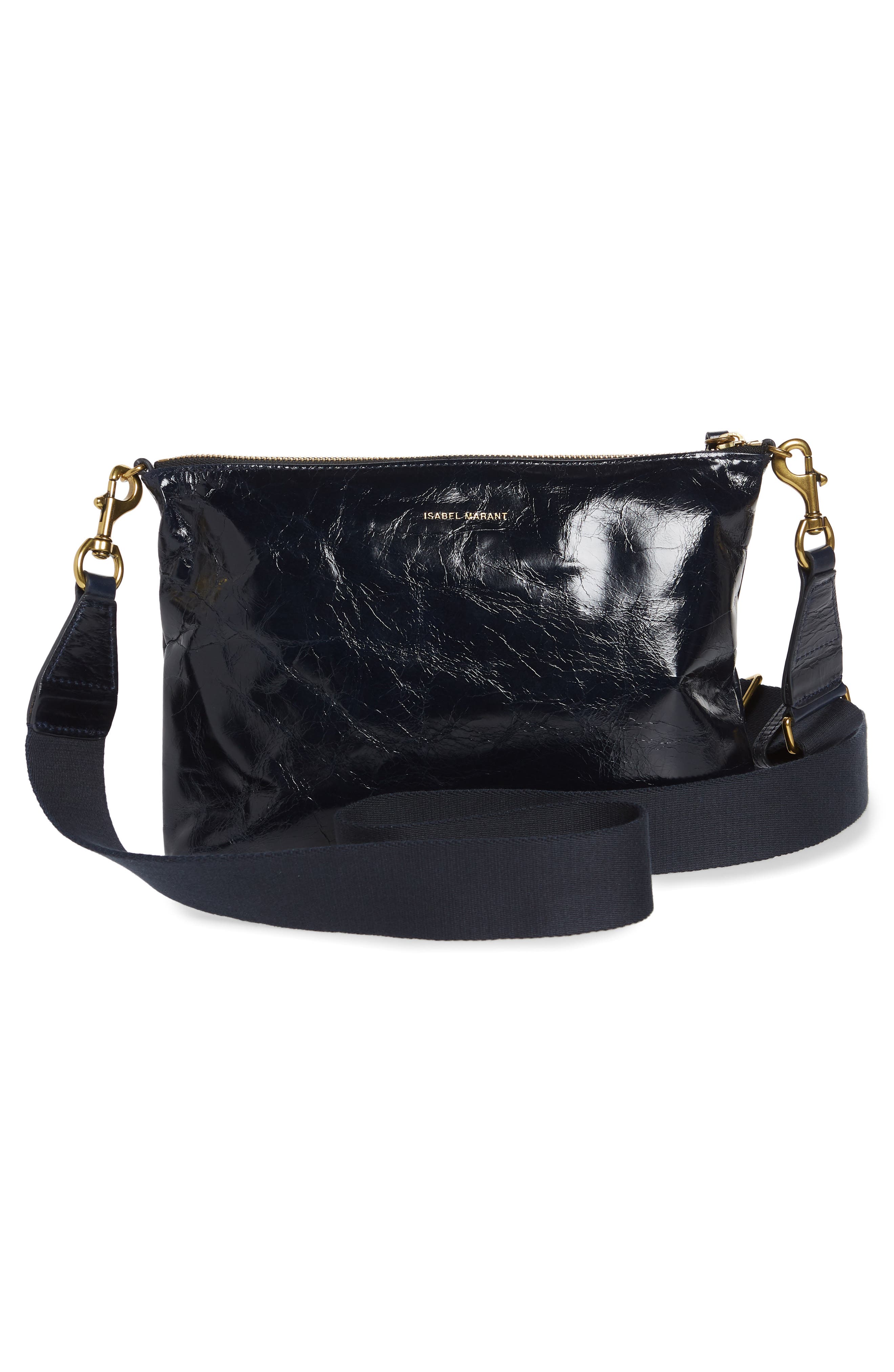 Nessah Leather Crossbody Bag, Alternate, color, MIDNIGHT