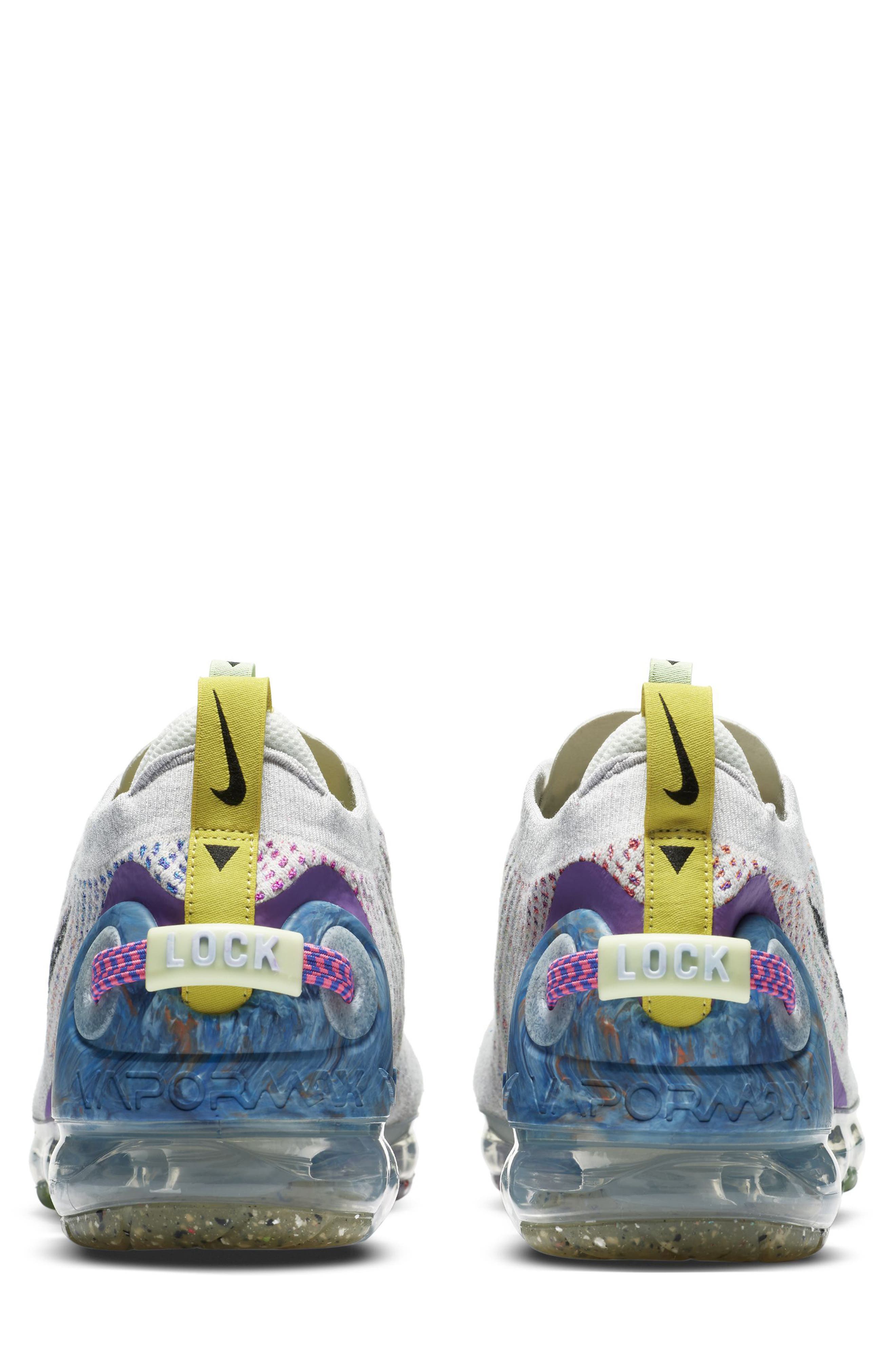 Air VaporMax 2020 Flyknit Sneaker, Alternate, color, PURE PLATINUM/ BLACK/ MULTI