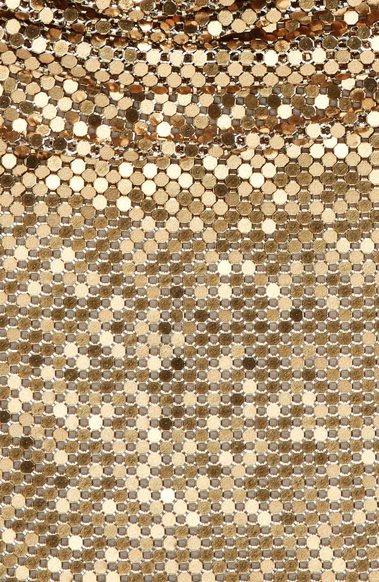 Rabanne Pixel Metallic Chain Mail Mesh Triangle Scarf, Alternate, color,