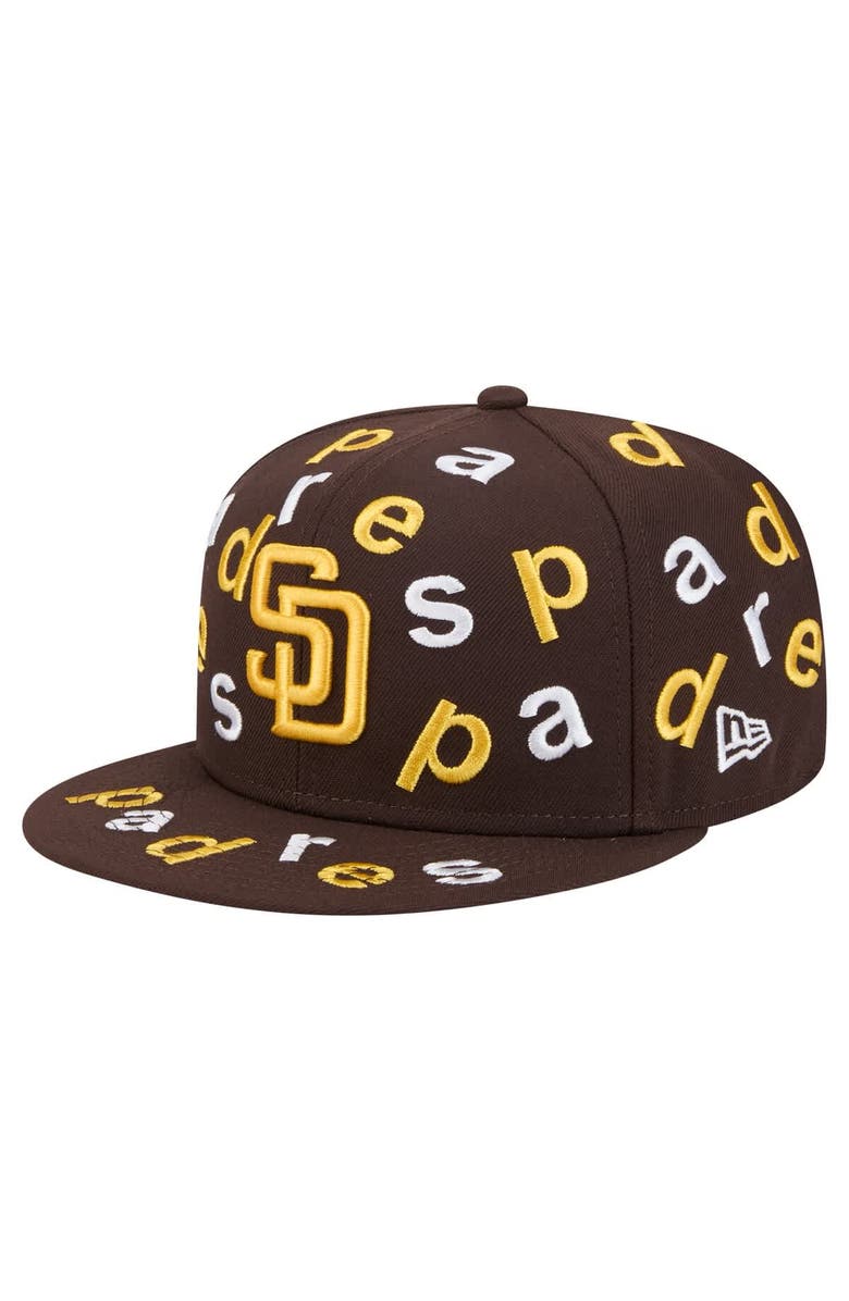 New Era Men's New Era Brown San Diego Padres Team Confetti 59FIFTY Fitted Hat, Alternate, color, Brown