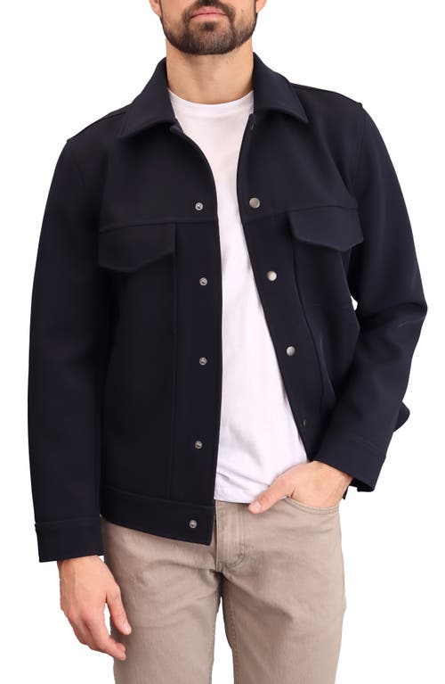 Bagatelle Double Face Performance Twill Trucker Jacket in Navy  product