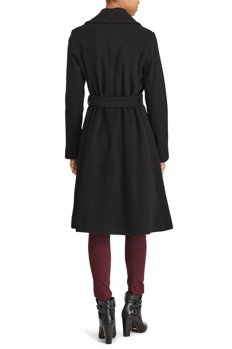 Wool Blend Wrap Coat, Alternate, color, BLACK