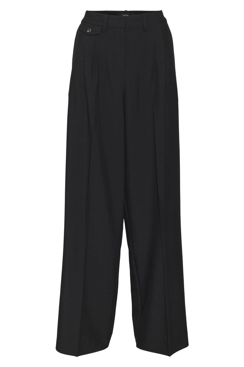 Ceci High Waist Wide Leg Pants, Main, color, BLACK