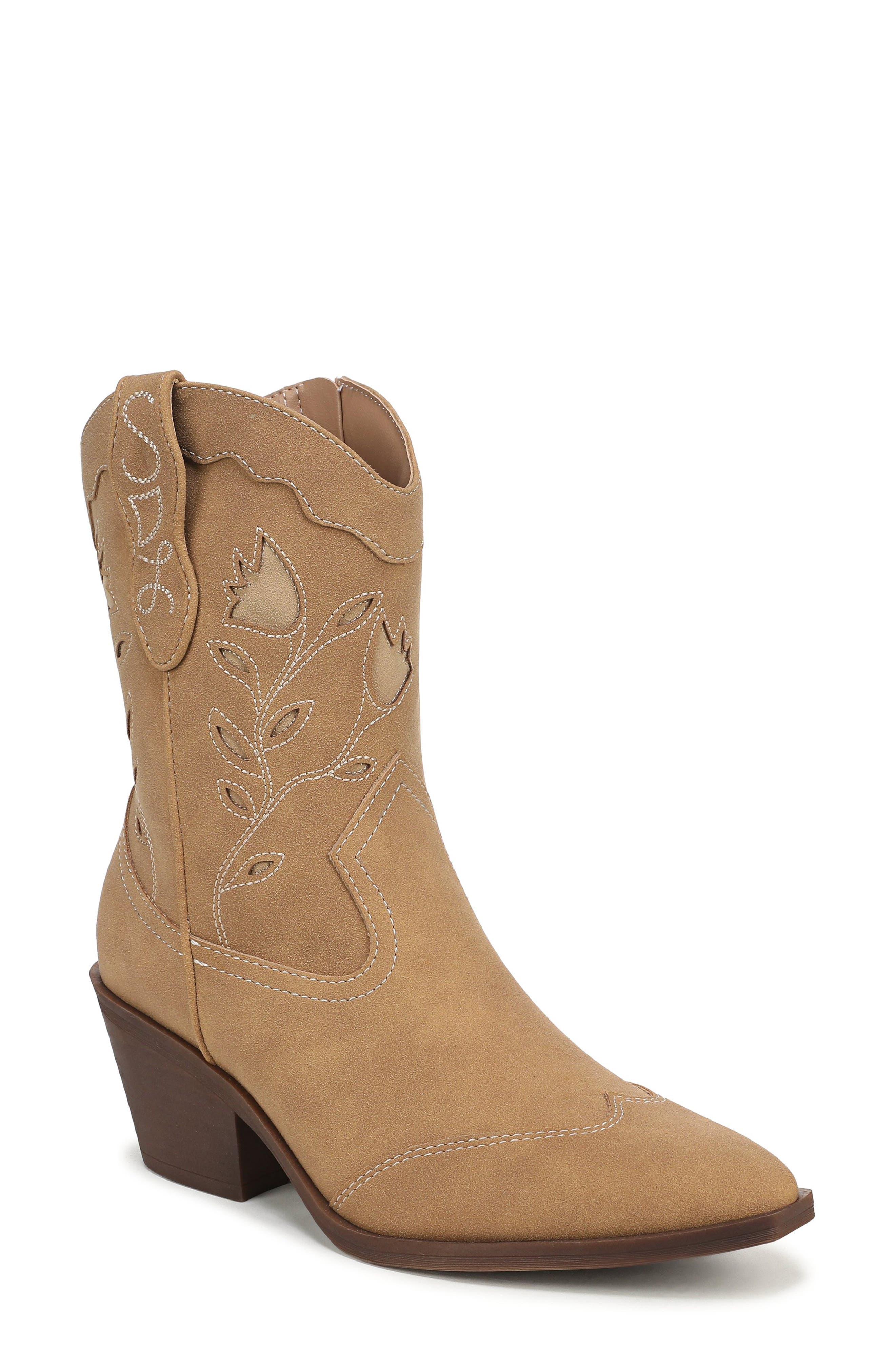 Flash Western Faux Leather Bootie, Main, color, ACORN