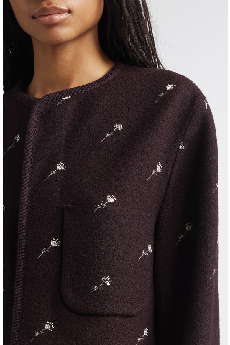 Walker Floral Embroidered Wool Utility Jacket, Alternate, color, TANIN FLOWERS FELTED