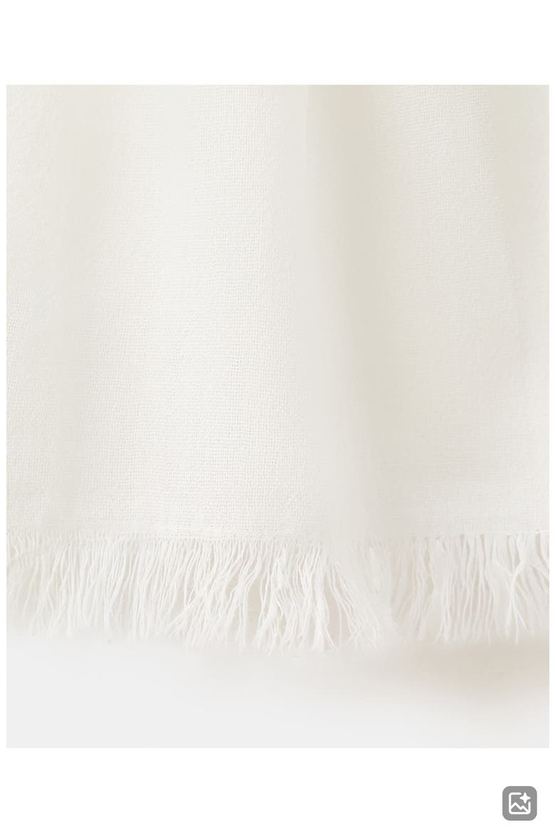 Kids' Fringe Detail Cotton Shell, Alternate, color, OFF WHITE