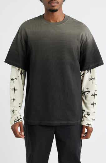 Ispica Long Sleeve Cotton Layered Look T-Shirt