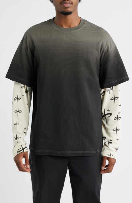 Ispica Long Sleeve Cotton Layered Look T-Shirt