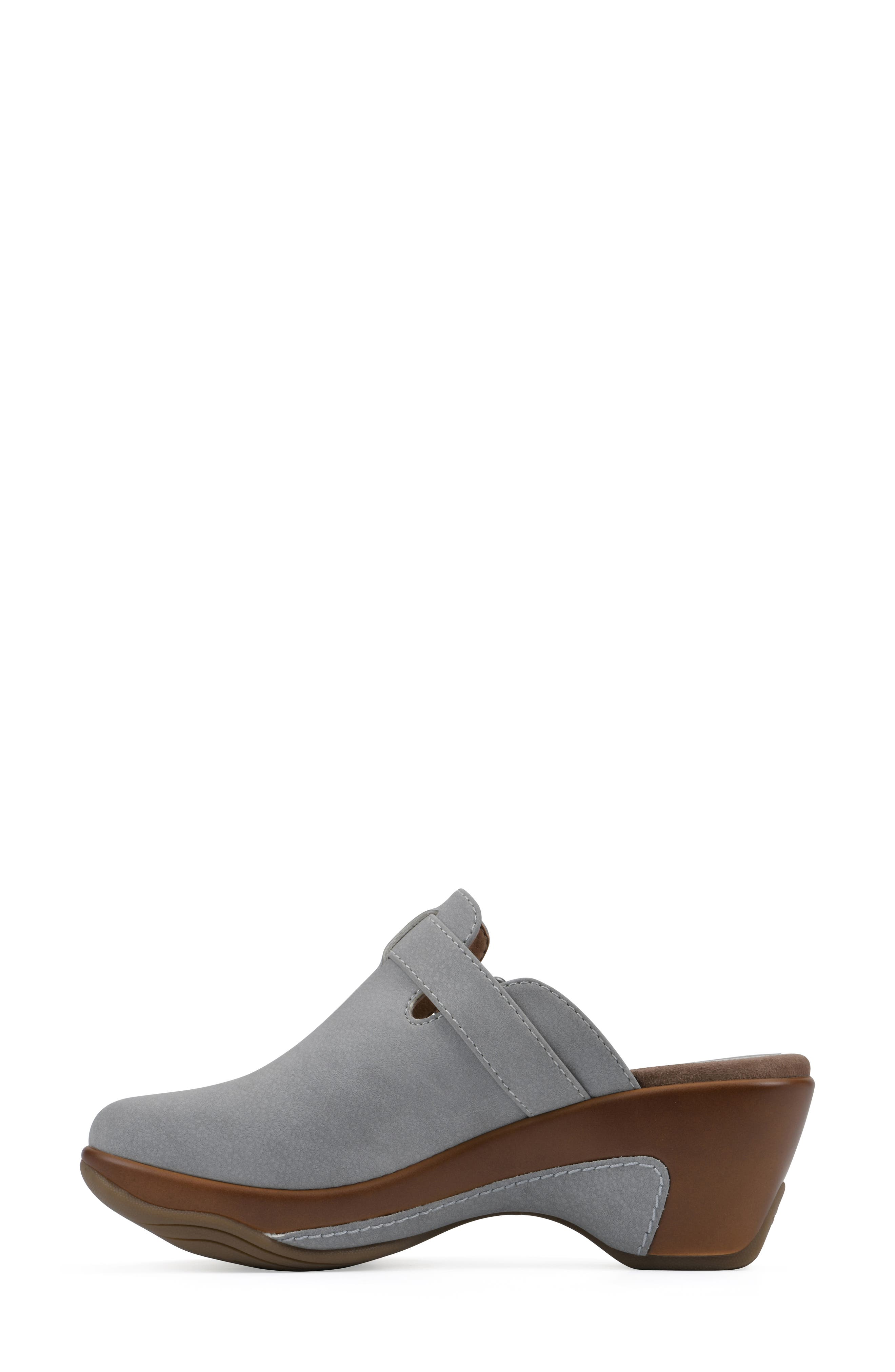 White Mountain Footwear Viewed Mule, Alternate, color, Dove Grey Smooth
