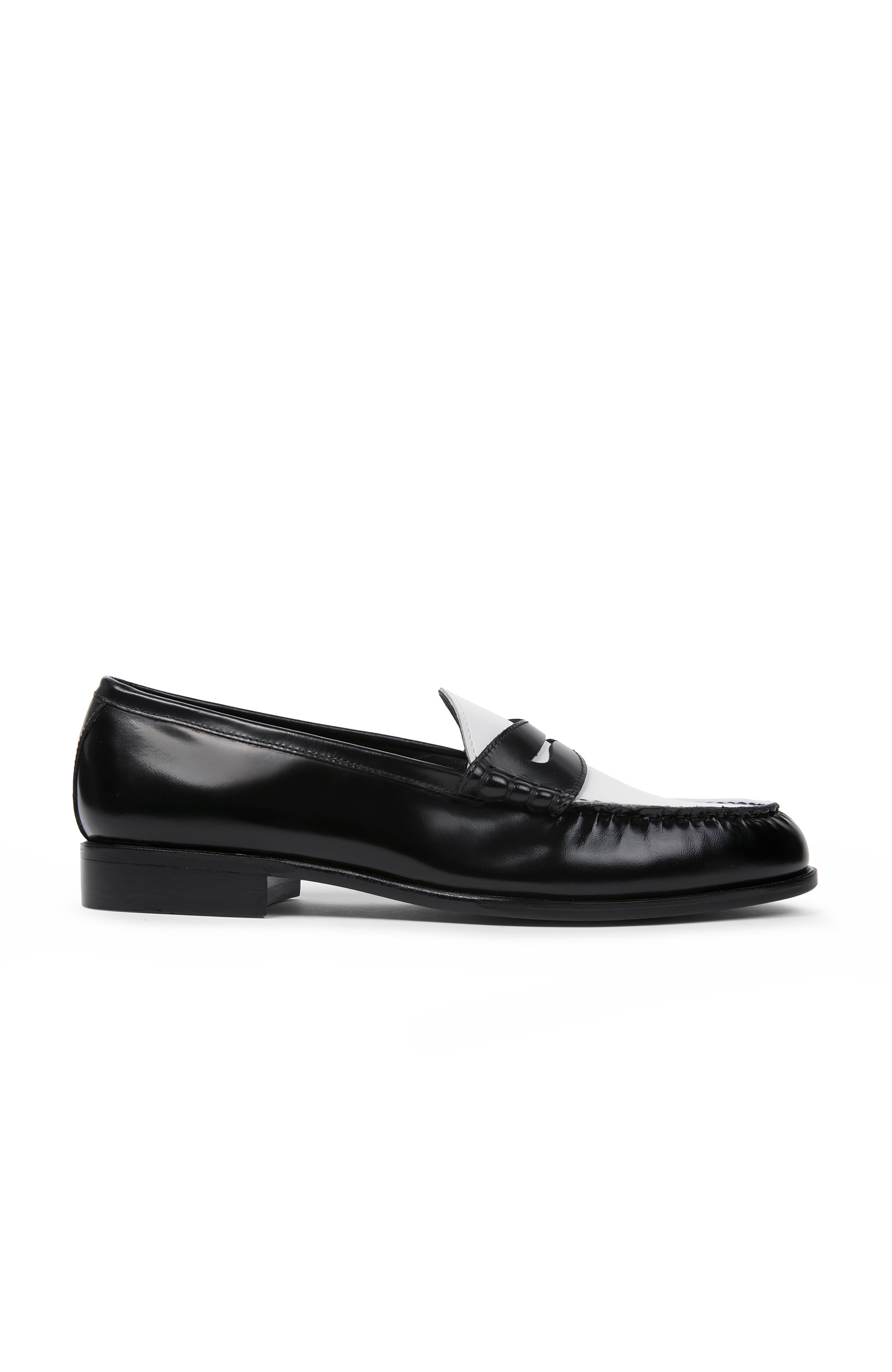 Anthony Veer Como Penny Loafer, Alternate, color, Black White