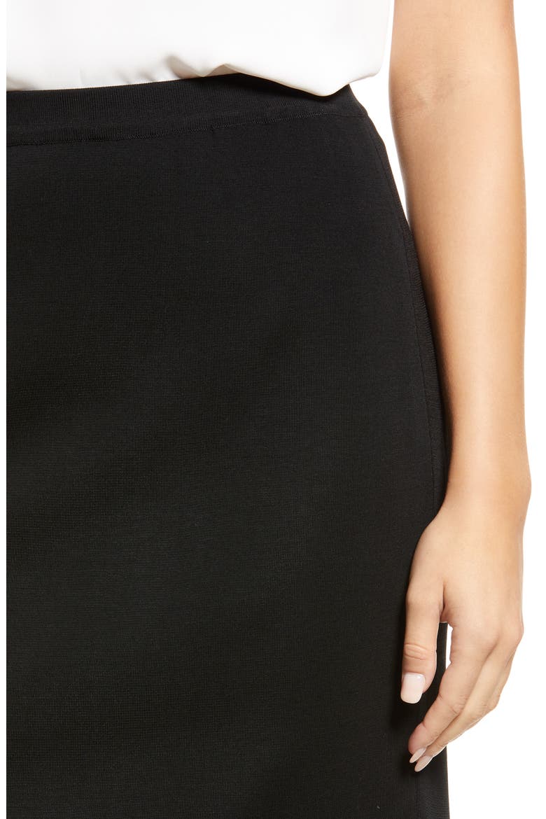 Knit Pencil Skirt, Alternate, color, BLACK