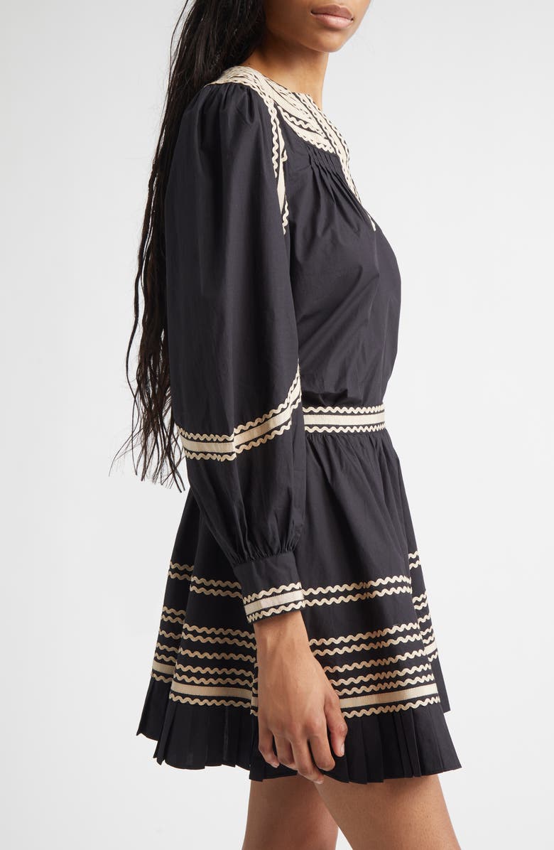 Ulla Johnson Laurenza Long Sleeve Top, Alternate, color, Noir