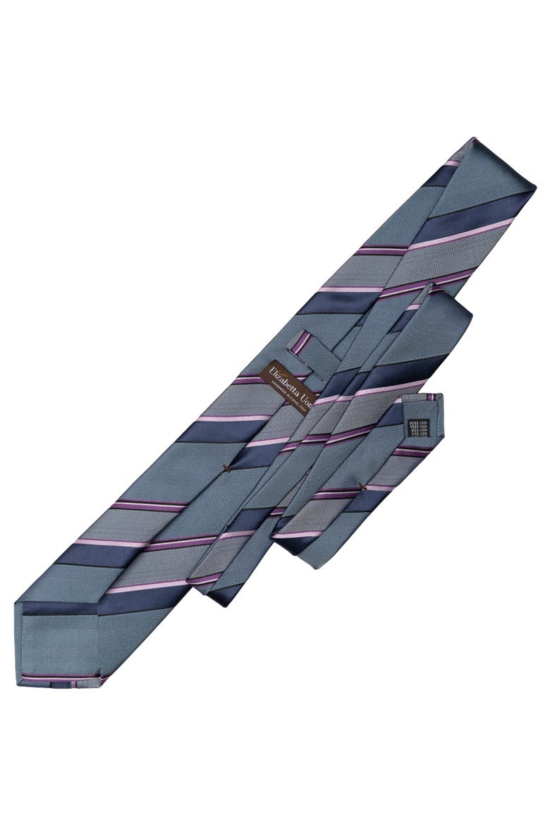 Rufino - Silk Jacquard Tie for Men, Alternate, color, Steel Blue and Lavender
